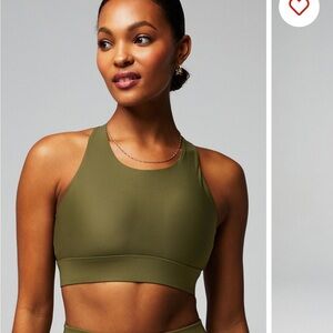 Fabletics | Olive Khaki Sports Bra High Impact Size M